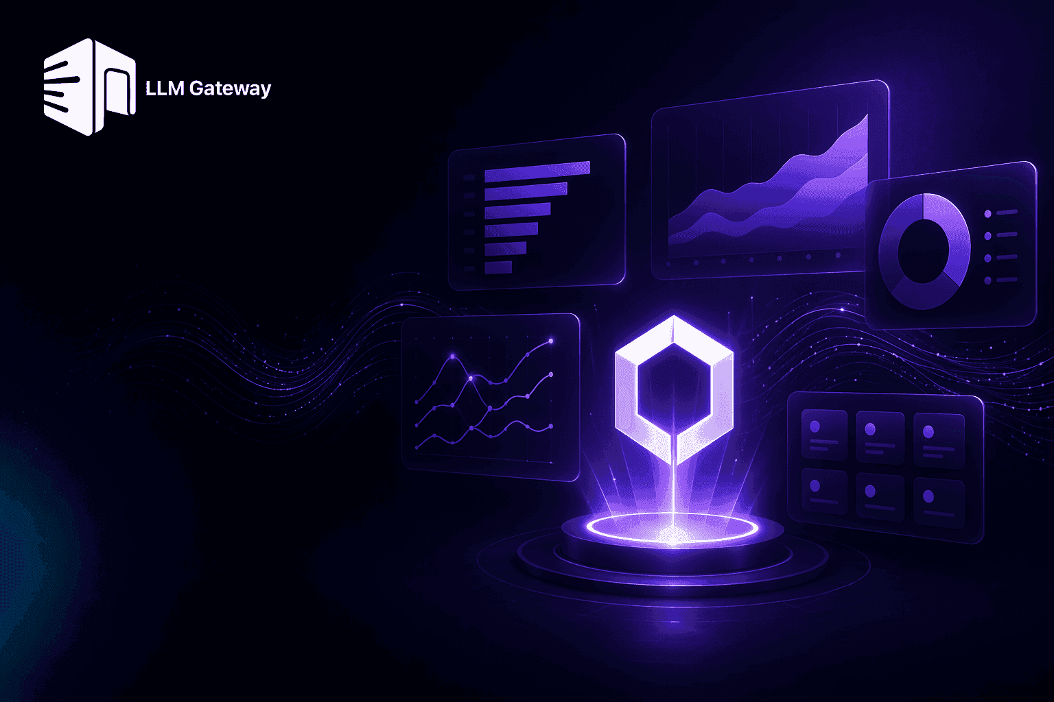 Enterprise LLM analytics on LLM Gateway: cost, requests, and tokens broken down by model, project, API key, and team member