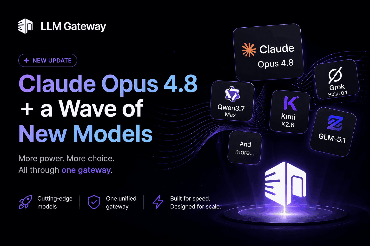 Claude Opus 4.8 and a wave of new models on LLM Gateway