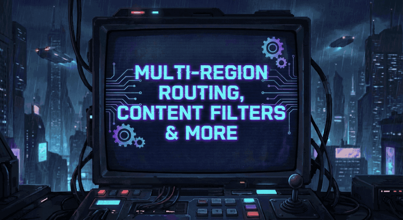 Multi-region routing and content filters on LLM Gateway
